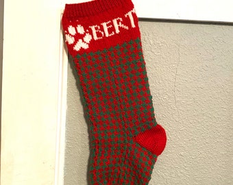 Made to Order Houndstooth Pet Stocking