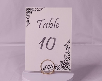 GOLD, Metal Table Number Card (large) by Cufflinked