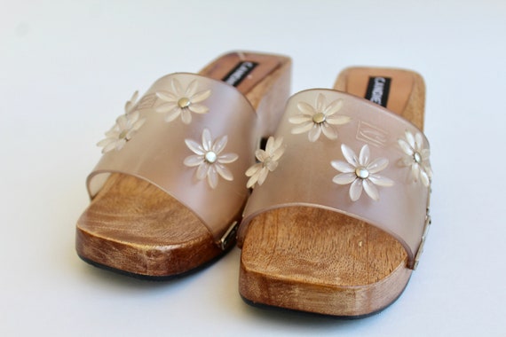 candies wooden clogs