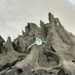 Teardrop Topaz Baha'i Ringstone symbol ring