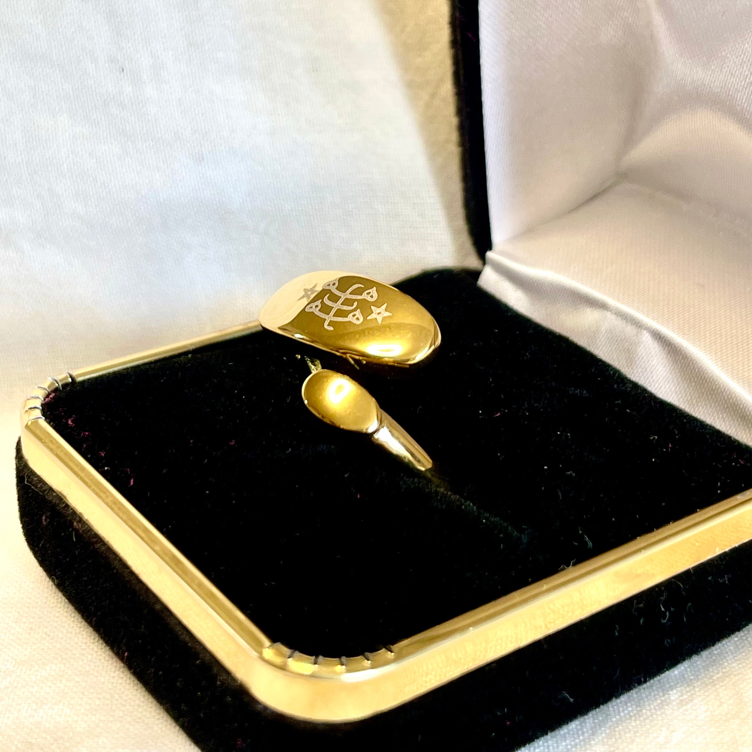 Glowing Light Baháí Ring With Ringstone Symbol Stainless Steel - Etsy