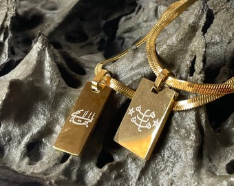 Tag style Forbearance Bahá&#39;í Necklace - Stainless Steel