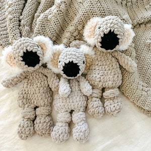 Mini Koala Snuggler | Baby Shower Gift | Crochet Animal Toy | First Birthday Gift | Christmas Gifts for Kids