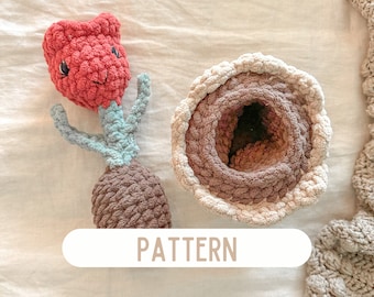 Bloom Buds TILLY TULIP Wzór szydełkowy | Kwiaty szydełkowe | Zabawki szydełkowe dla dzieci | Tulipan szydełkowy