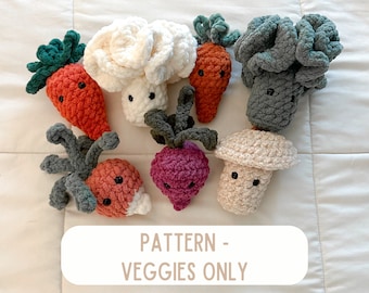 TYLKO warzywa Wzór szydełkowy | Warzywa szydełkowe | Zabawki szydełkowe dla dzieci