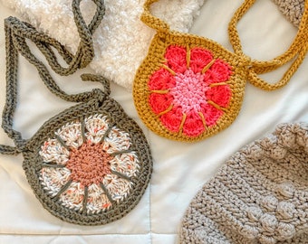 Torebka Reagan dla malucha | Szydełkowa torebka na ramię dla malucha | Torebka dla małej dziewczynki | Torebka w stylu boho dla malucha | Torebka do zabawy | Prezent do skarpety