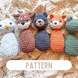 Cuddle Critters *Woodland Set* Crochet Pattern BUNDLE | Crochet Woodland Animals | Crochet Toys for Kids | Baby Shower Gift | Pretend Play