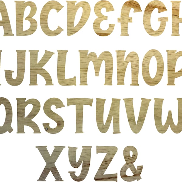 Wood Grain Letters Etsy