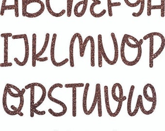 Glitter Acrylic Craft Letters: Daytime Font, Wedding Monogram