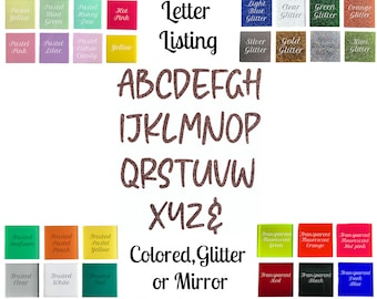 Personalized Glitter Acrylic Letters: Custom Wall Monogram