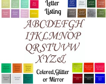 Glitter Acrylic Letters: Custom Monogram, Craft Supplies