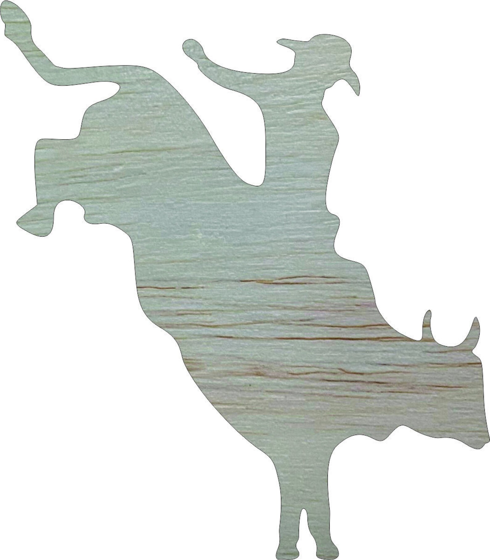 Cowboy Riding Bull Shape: Unfinished Wood or Acrylic Cutout - Etsy