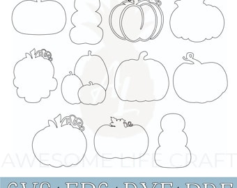 Pumpkin Fall SVG Bundle, Laser Cut Files (Digital Download)
