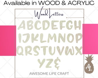 Unfinished Wooden Letters, Brownie Buster Font, DIY Wall Decor
