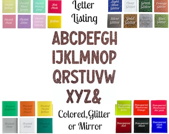 Custom Acrylic Rawles Font Letters: Glitter, Mirror, Bold