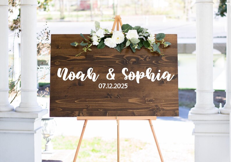 Personalized Birch Wood Wedding Guestbook Sign – 3D Name & Date - Etsy