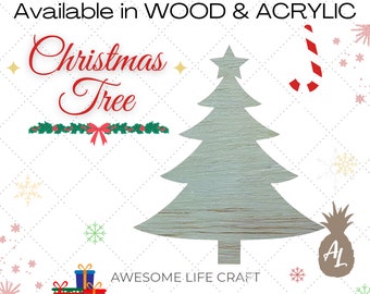 Blank Wood Christmas Tree Shape: Unfinished MDF Craft