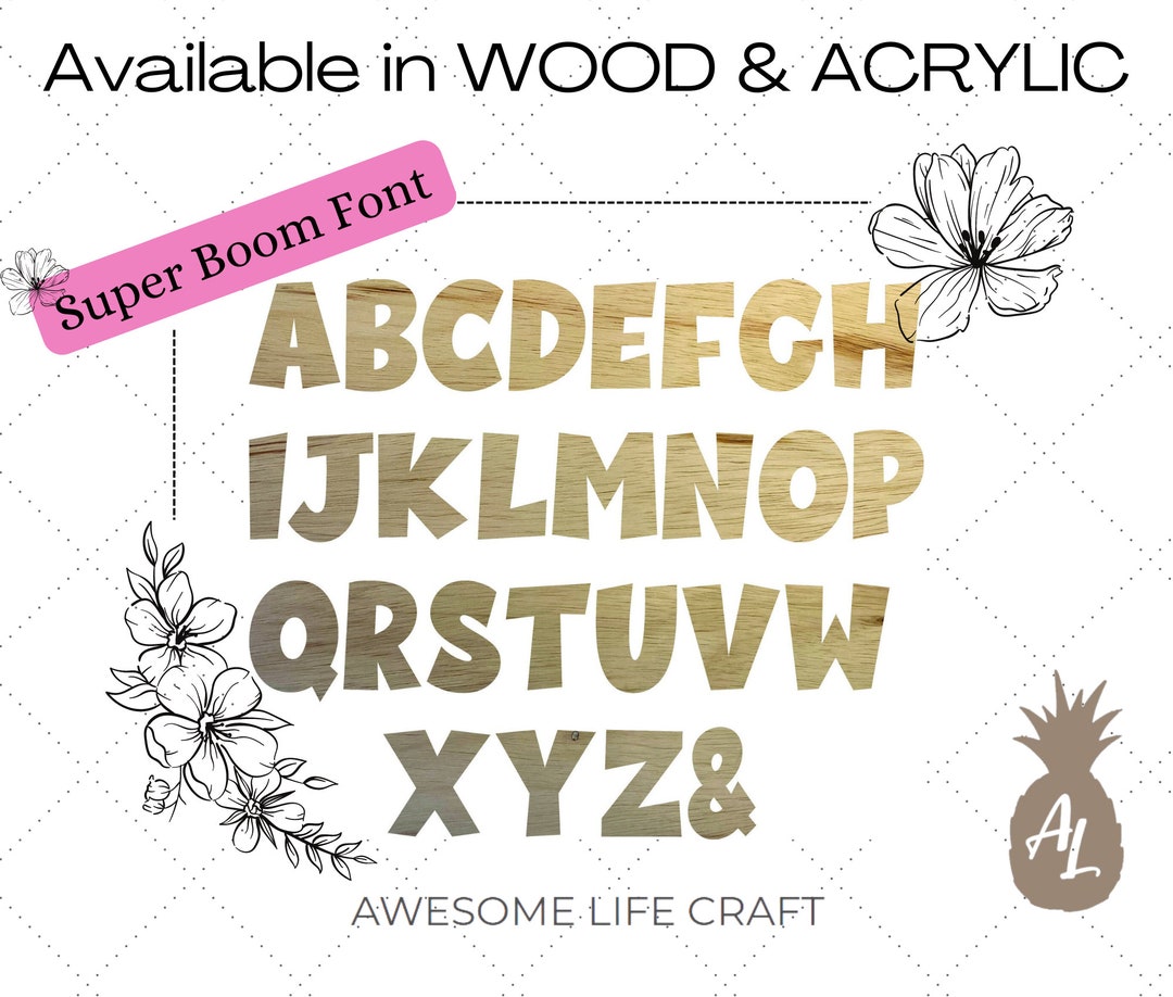 Real Wood Letters, Unpainted Alphabet Wooden Letter, DIY Craft Super ...