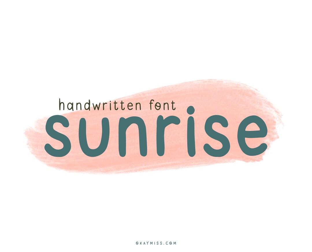 Sunrise Font Family • Hand Lettered Font • Handwritten Font • Sans ...