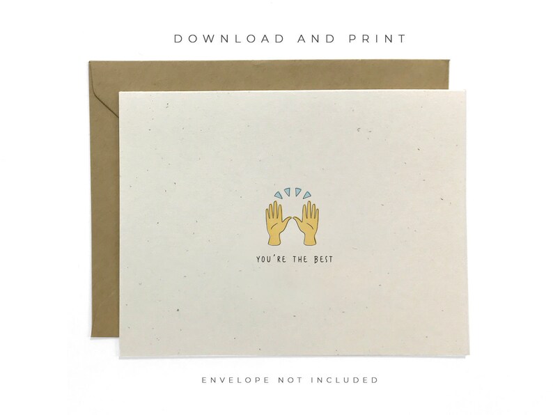 Praise Hands Emoji Card You Re The Best Card Thanks Card Printable Thank You Card Praise Hands Emoji Card You Re The Best Card Thanks Card Printable Thank You Card