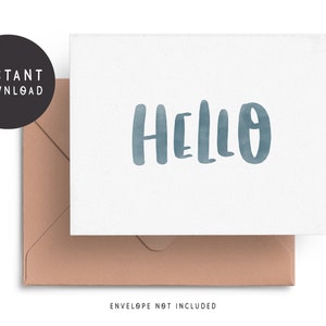 Tarjeta de saludo imprimible, tarjeta descargable para cualquier ocasión
