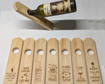 Free-Standing Balancing Wine Bottle Holder Anti-Gravity