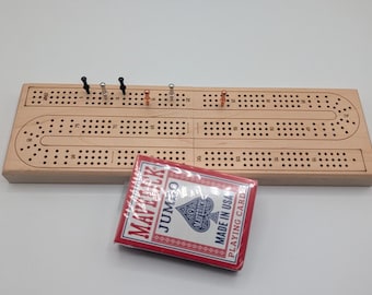 Solid Maple Travel Cribbage Board