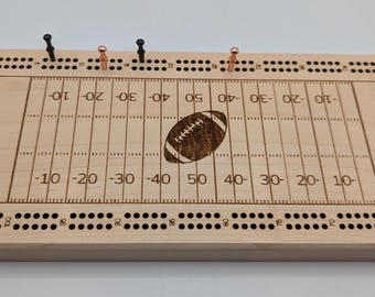 Customizable Football Theme Cribbage Board