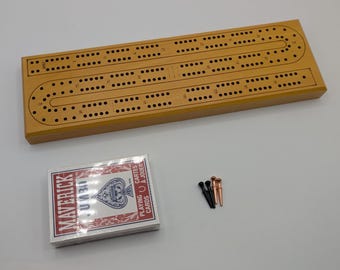 Yellowheart Travel Cribbage Board