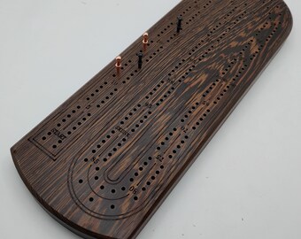 Wenge Large Format Exotic Wood Cribbage Board