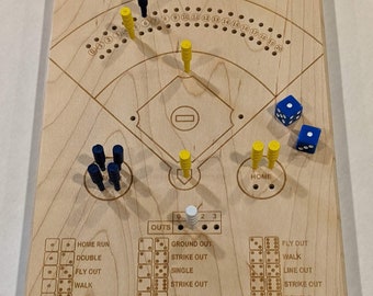 Solid Maple Baseball Dice Game