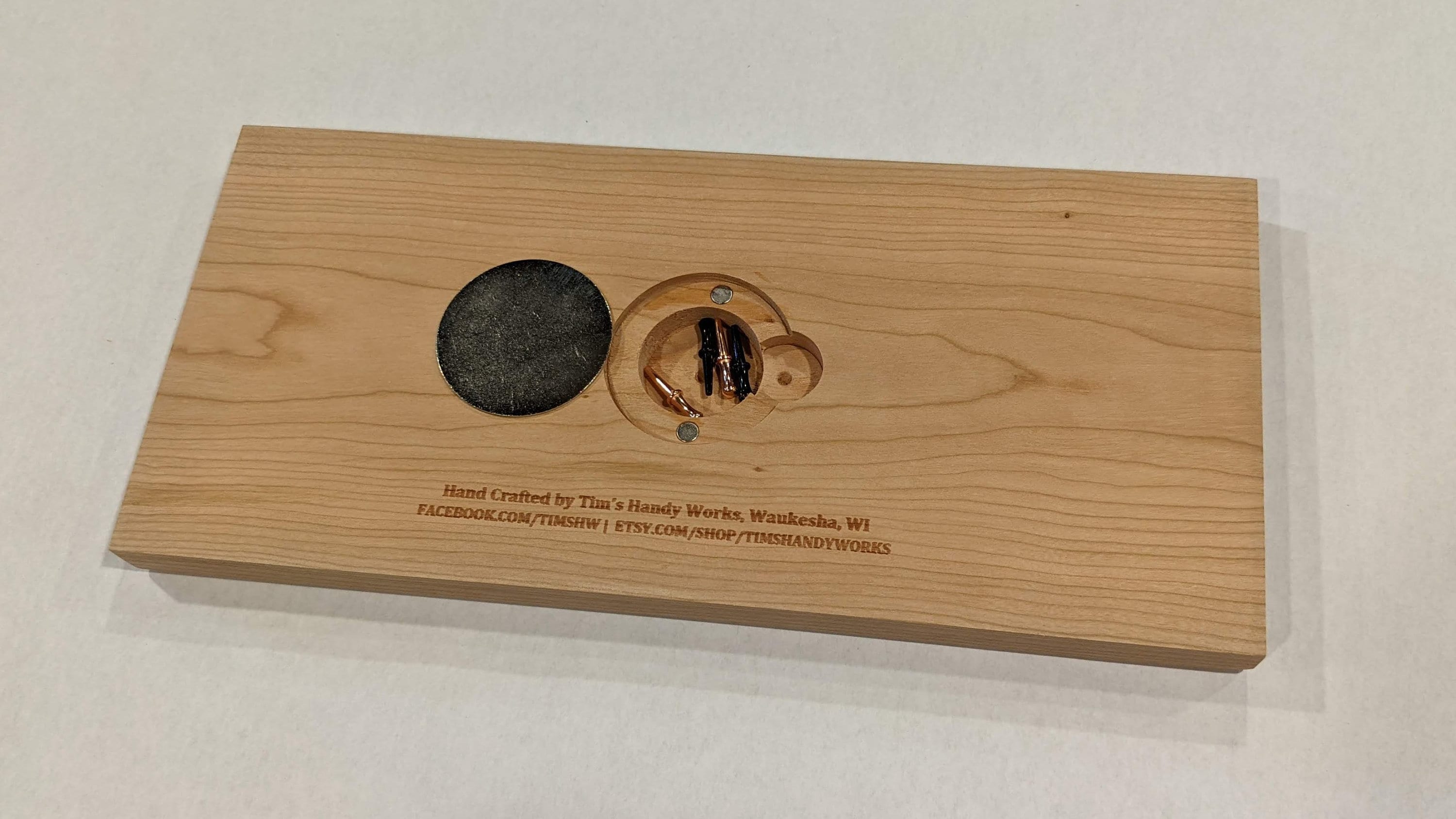 Loon Scene Rectangular Cribbage board