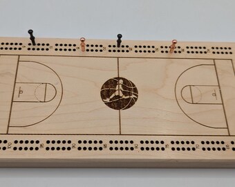 Customizable Basketball Theme Cribbage Board