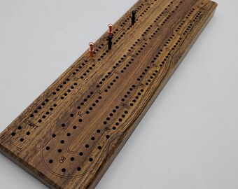 Solid Bocote Cribbage Board