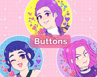 Huntrix Buttons
