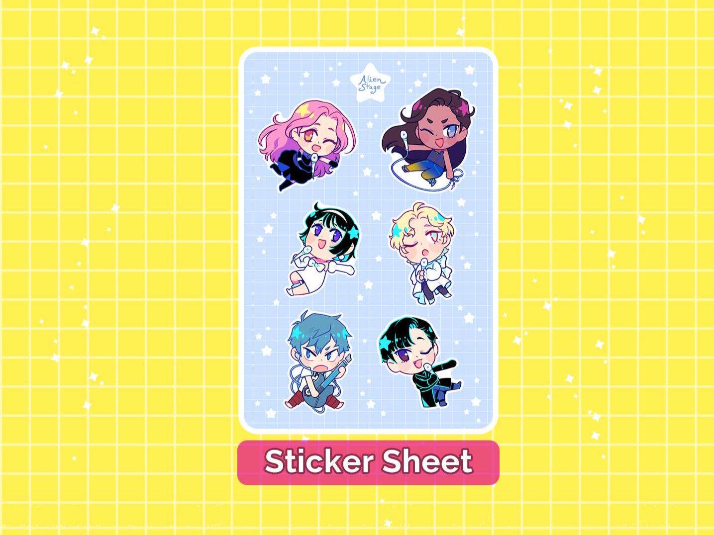 Alien Stage Sticker Sheet - Etsy