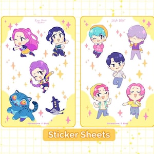 Huntrix vs Saja Boys Sticker Sheets