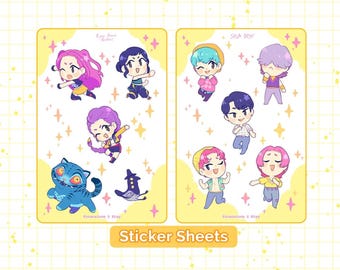 Huntrix vs Saja Boys Sticker Sheets