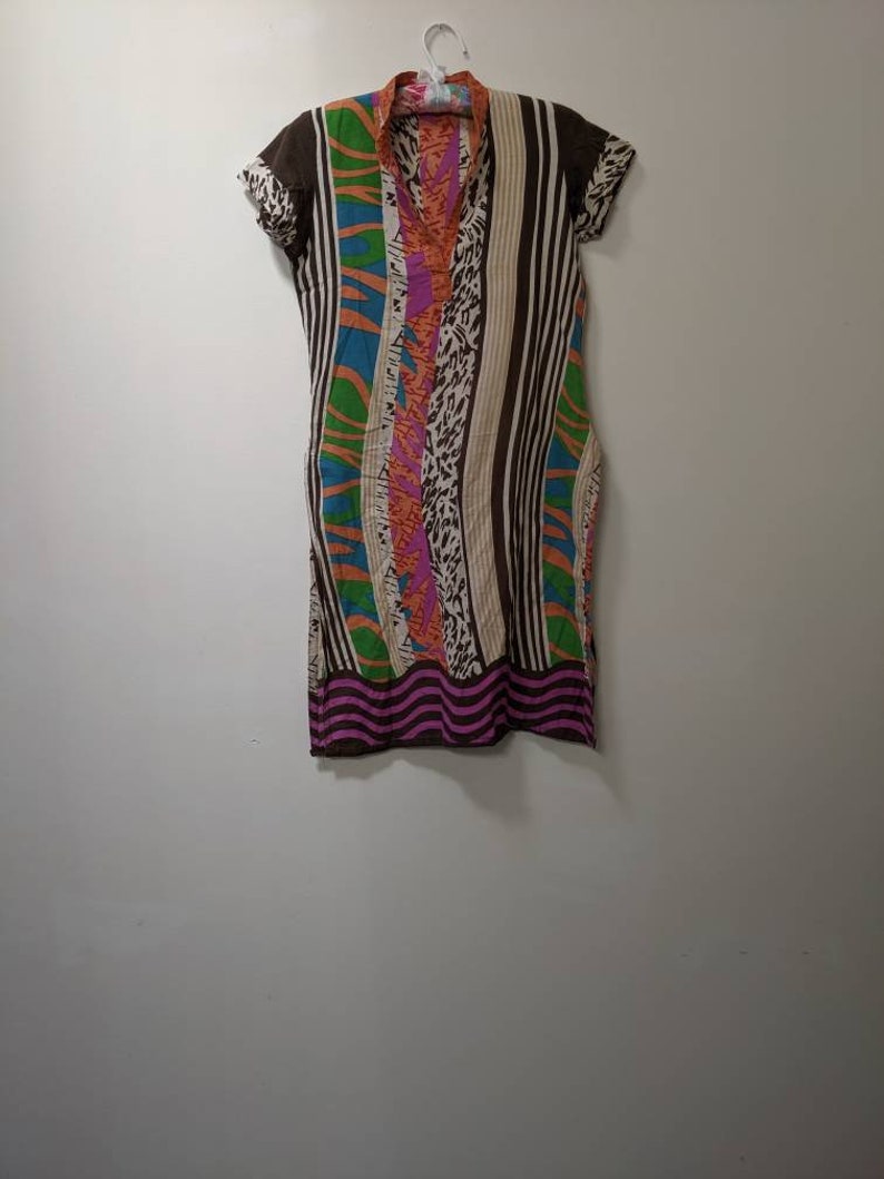 XS vintage rainbow tunic top