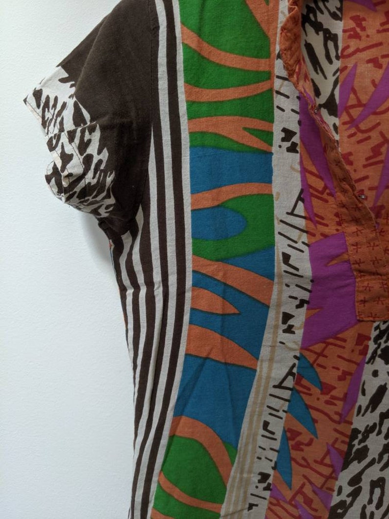 XS vintage rainbow tunic top