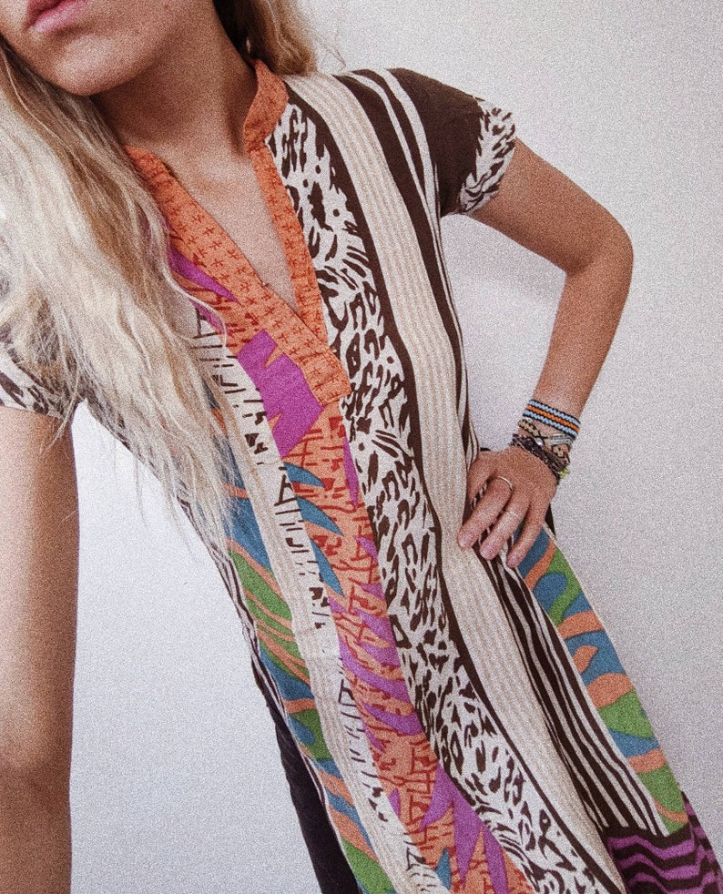 XS vintage rainbow tunic top