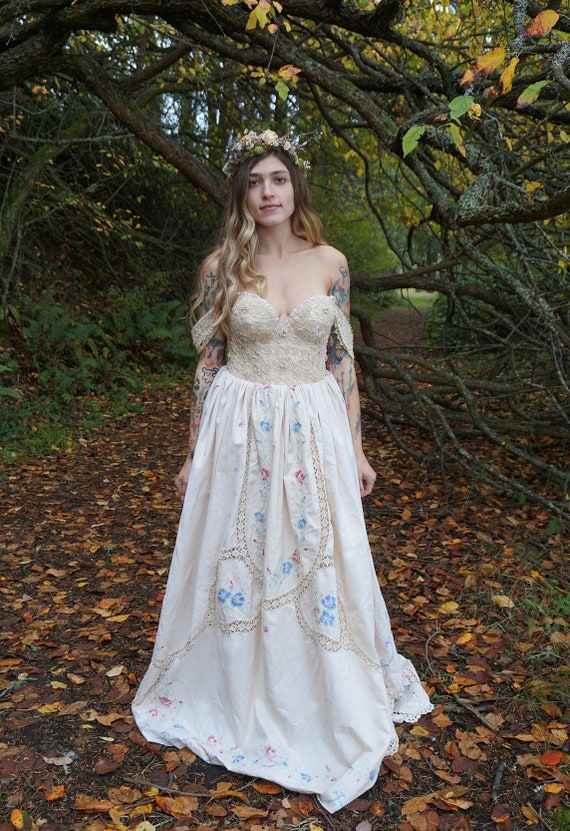 Eco friendly wedding dress The Cotton Bride strapless princess bridal gown