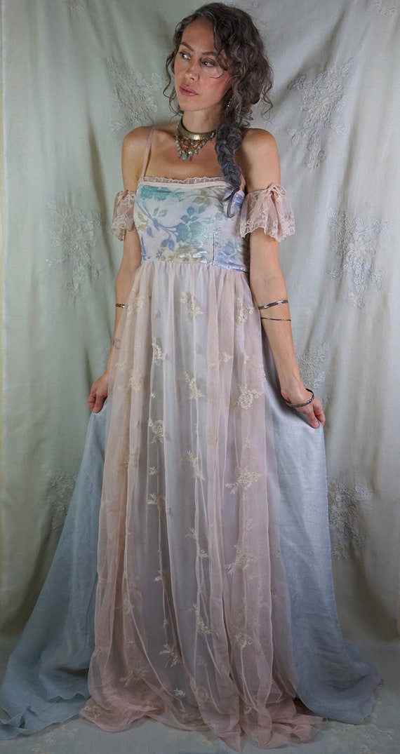 Dove Gown Wedding Dress Photoshoot Boho Indie Hippie Vintage Etsy