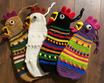 MOTIF UNIQUEMENT : motif au crochet pour porte-sac de poulet