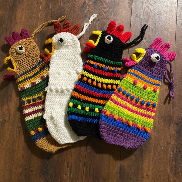 PATTERN ONLY: Chicken Bag-Holder Crochet Pattern