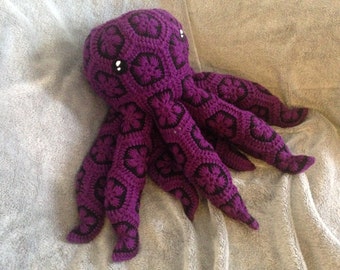 PATTERN ONLY: African Flower Octopus Crochet Pattern