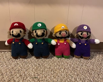 PATTERN ONLY: Amigurumi Mario Bros Set Crochet Pattern