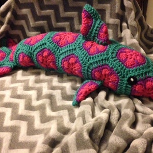 PATTERN ONLY: African Flower Dolphin Crochet Pattern