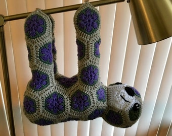 PATTERN ONLY: African Flower Sloth Crochet Pattern