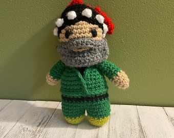 SOLO PATRÓN: Patrón de crochet negro Jack "Bowser"